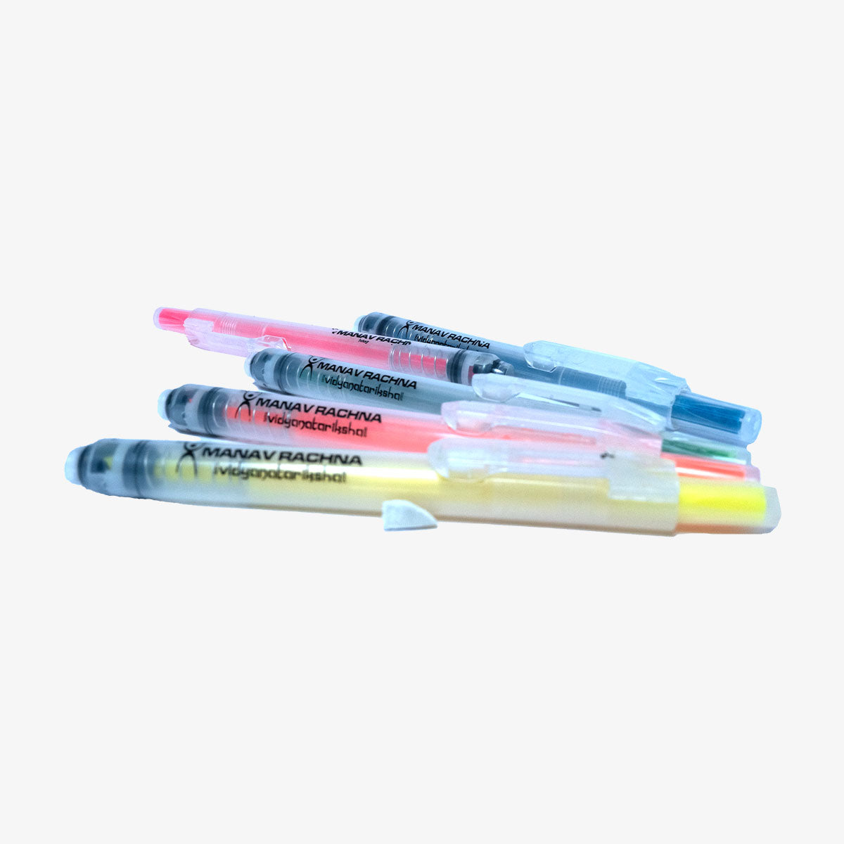 Innovative Chisel-Point Highlighters - 5 Vibrant Shades, Non-Toxic, Child-Safe