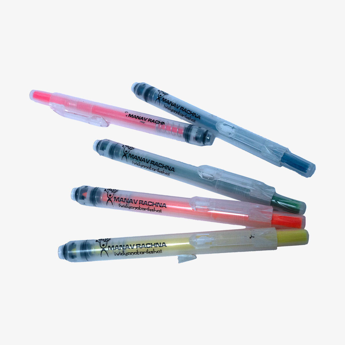 Innovative Chisel-Point Highlighters - 5 Vibrant Shades, Non-Toxic, Child-Safe