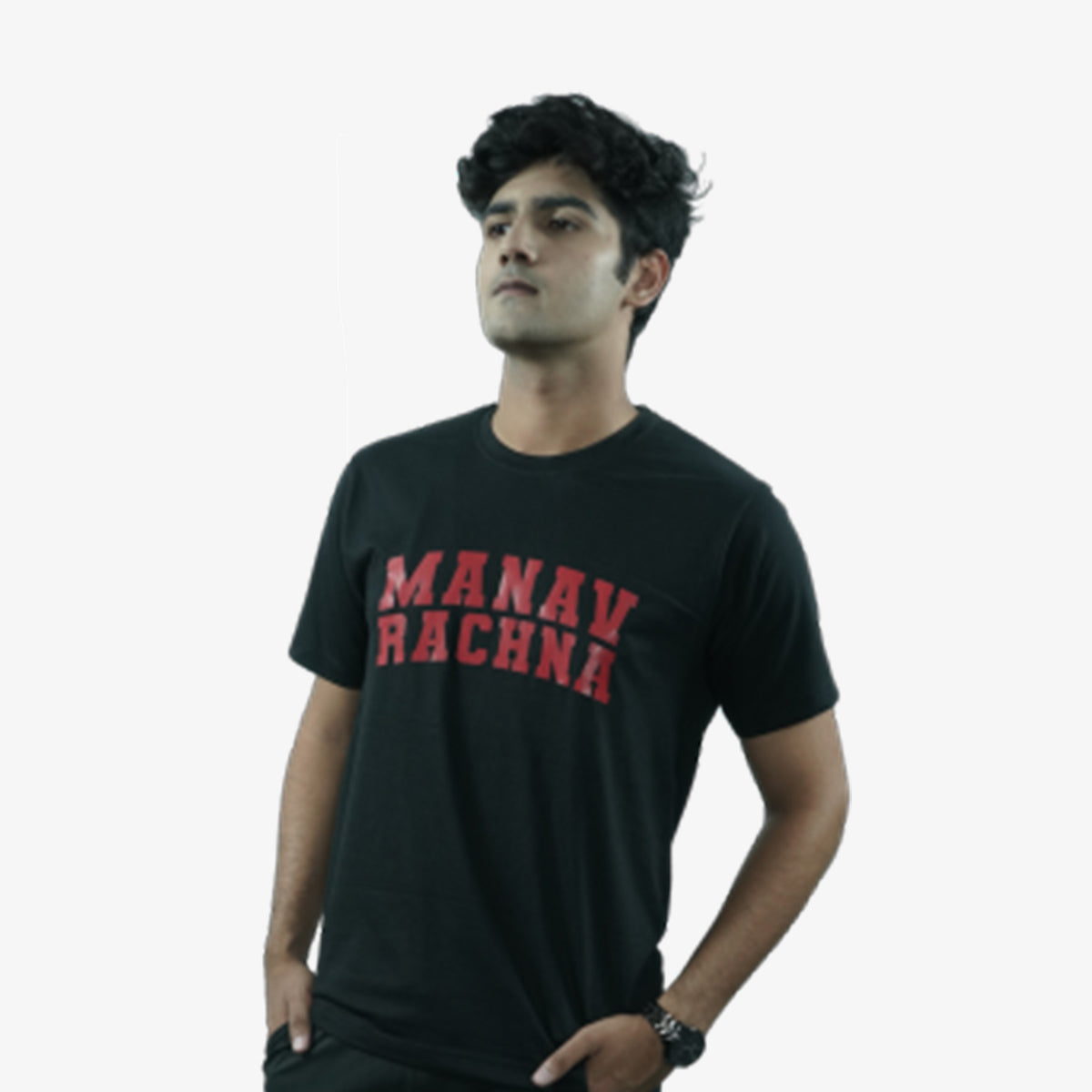 Manav Rachna Branded Half Sleeve Cotton Round Neck T-Shirt 100% Cotton Solid Tshirt for Men's and Women's