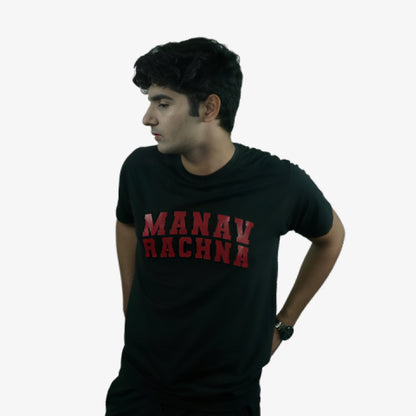 Manav Rachna Branded Half Sleeve Cotton Round Neck T-Shirt 100% Cotton Solid Tshirt for Men's and Women's