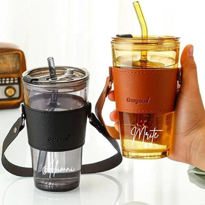 Elegant Leather Tumbler