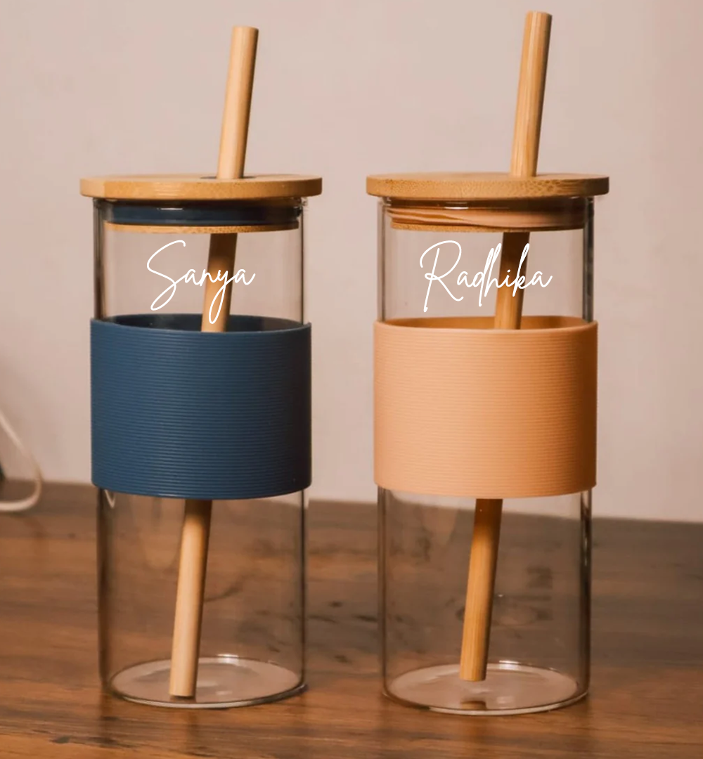 Tumbler with Bamboo Lid & Straw